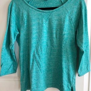 J Crew raglan 3/4 sleeve sea green top